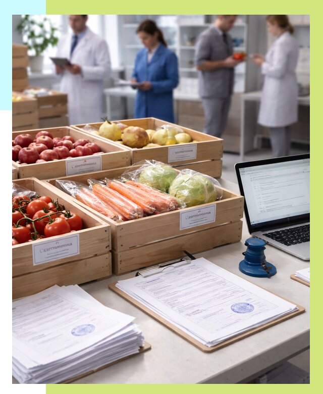 Сертификация овощей и фруктов в Горячем Ключе от 8783 р. | Алешин-Грч