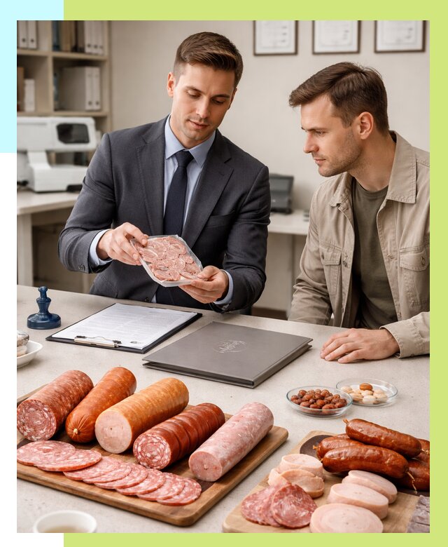 Сертификация колбасных изделий в Горячем Ключе от 7750 р. | Алешин-Грч