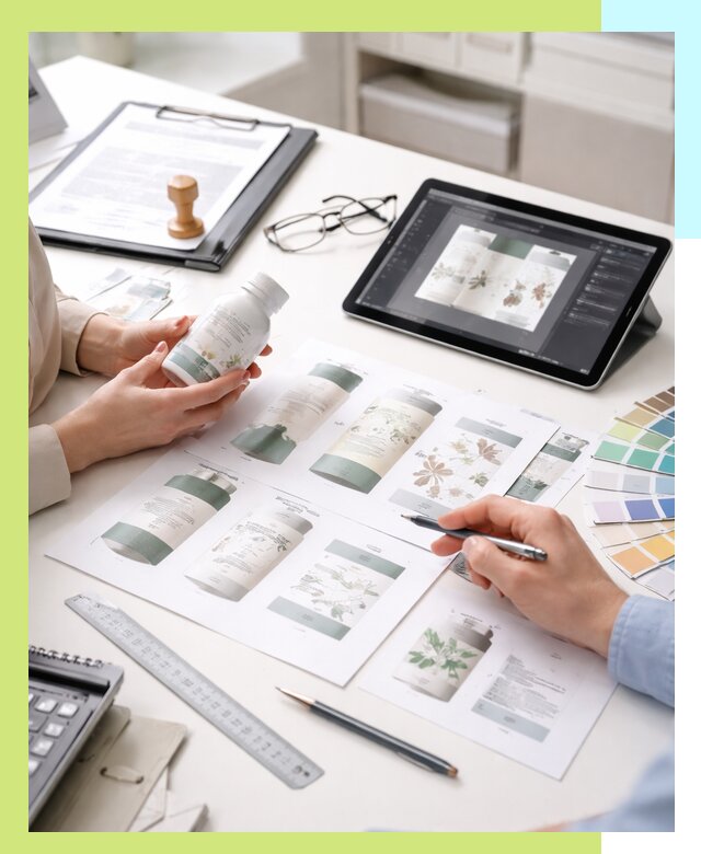 Профессиональная разработка дизайна и текста этикетки продукции в Горячем Ключе