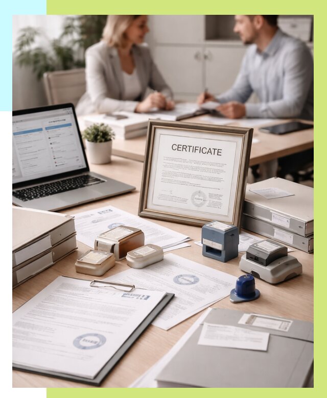 Сертификация компании в Горячем Ключе от 46499 р. | Алешин-Грч — заказ